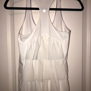 Lululemon White angle ruffle cool tank